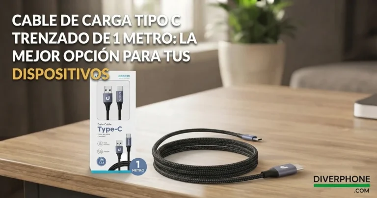 Cable de carga tipo c trenzado de 1 metro la mejor opción para tus dispositivos
