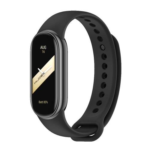 Correa de silicona color negro con hebilla de metal para Xiaomi Smart Band 10.