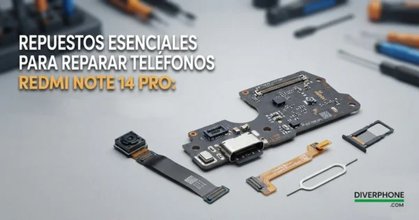 Repuestos esenciales para reparar teléfonos Redmi Note 14 Pro - Diverphone ventas repuestos acesorios Xiaomi en España